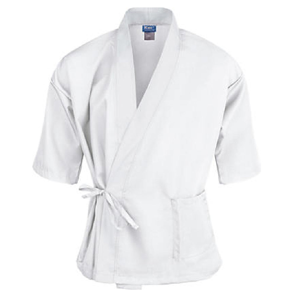 KNG 2129WHWH2XL Kng 2xl Sushi Chef Coat White 3/4 Sleeve