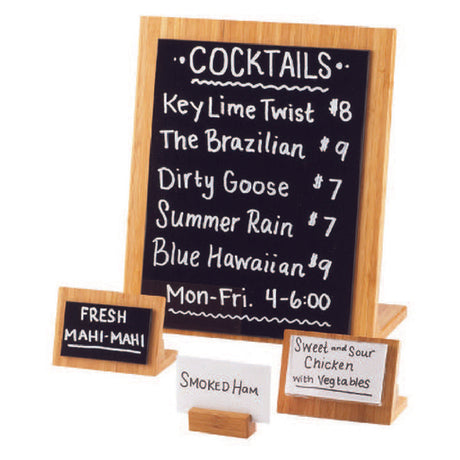 Cal Mil 1103-23-60 Write-On Sign Holder 4-1/4"W X 2-1/8"D X 2-3/4"H O.A. 3-1/4"W X 2"H Writing Surface