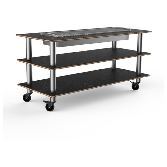 Steelite MGCMLD06MSXW Mogogo Buffet Solutions Modular Heat Table 3-tier 71" X 29-1/2" X 35"H