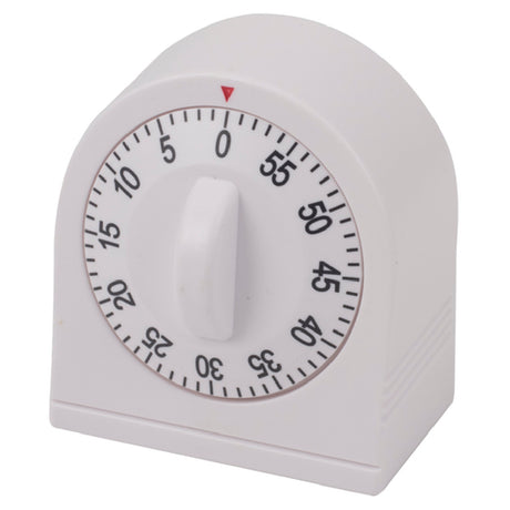 Stanton Trading 2911 - Long Ring Timer, 60 Minute Dial, White Plastic Case
