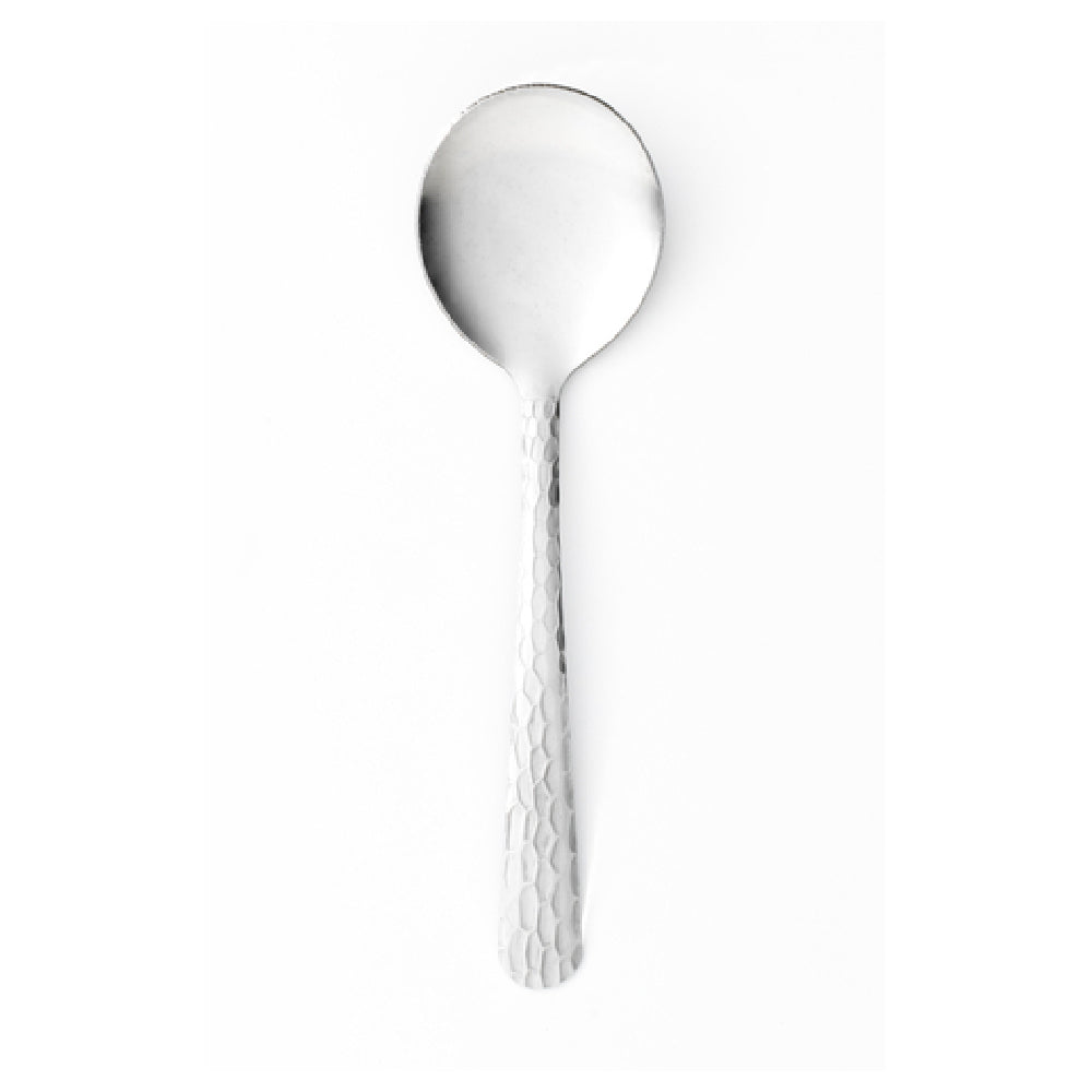 Libbey 193 016 (Formerly World Tableware) Bouillon Spoon 5-3/4" Recyclable Hammered Finish Handle