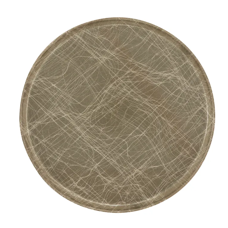 Cambro 1200214 Serving Camtray® Round 12" Dia. Abstract Tan