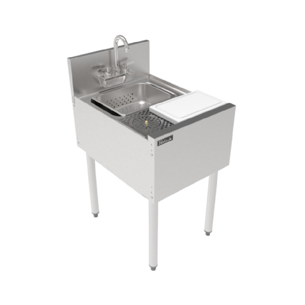 Perlick TSF18PS-SBR TSF Series Underbar Prep Sink 18" W X 24" D X 36" H With Sink Bowl (13.75"W X 10" FTB X 9.5" D)