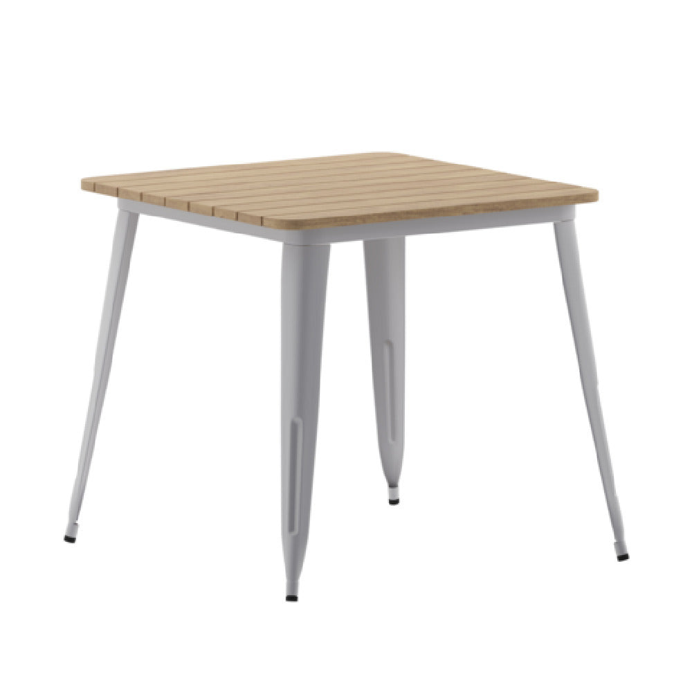 Flash Furniture JJ-T14619-80-BRSL-GG Declan Dining Table 31-1/2"W X 31-1/2"D X 30"H Square Table