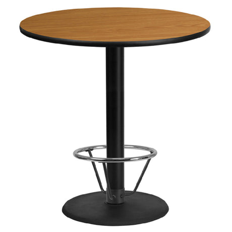 Flash Furniture XU-RD-42-NATTB-TR24B-4CFR-GG Table 42" Dia. X 43-1/8"H Bar Height