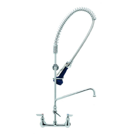 T&S Brass B-0133-14CRB8ST EasyInstall Pre-Rinse Unit 8" Wall Mount 14" EasyInstall Add On Faucet