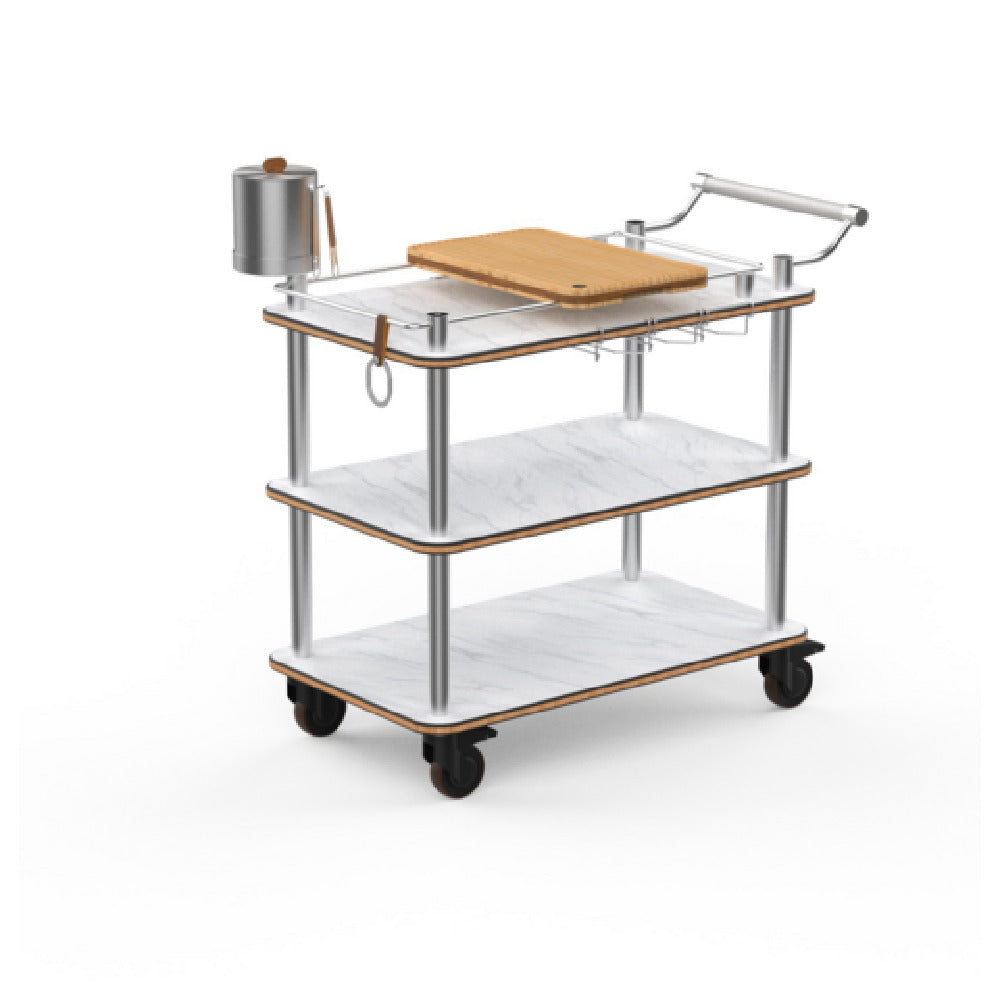 Steelite MGCRNX16CSXX Mogogo Buffet Solutions Roll'n Mixology Service Cart 41-1/2" X 21" X 40-1/2"H