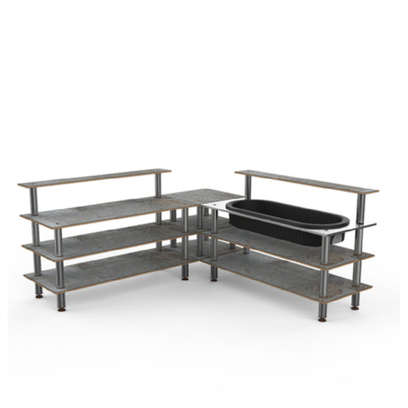 Steelite MGCMLB01GSXF Mogogo Buffet Solutions Modular Cooling Corner Station 3-tier