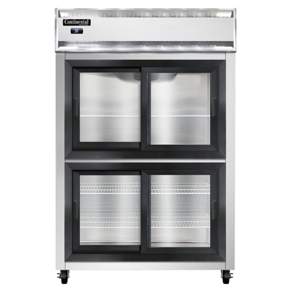 Continental Refrigerator 2RNSASGDHD Refrigerator Reach-in Display Two-section