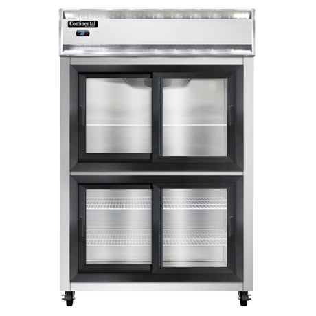 Continental Refrigerator 2RNSASGDHD Refrigerator Reach-in Display Two-section