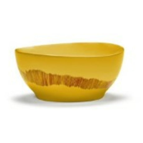 Paderno B8921009G Bowl S Sunny Yellow Swirl-Stripes Red