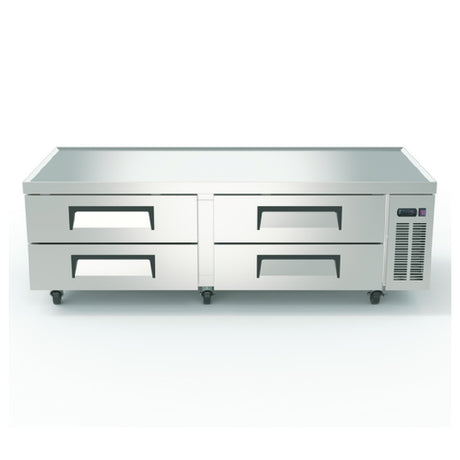 Hubert 166200 - Kratos Chef’s Base / Refrigerated Equipment Stand, 84"W, 19.1 Cu.ft. Interior Capacity
