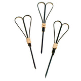 PacknWood 209BBFOTSY10 - Fotsy Skewer, 3.9", Black Looped Heart Design