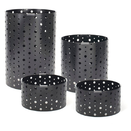 FOH BRI004BKI20 B³ Buffet Building Blocks® Dots Display Riser Set Of 4 (2) 7-1/2" Dia. X 4-1/4" H