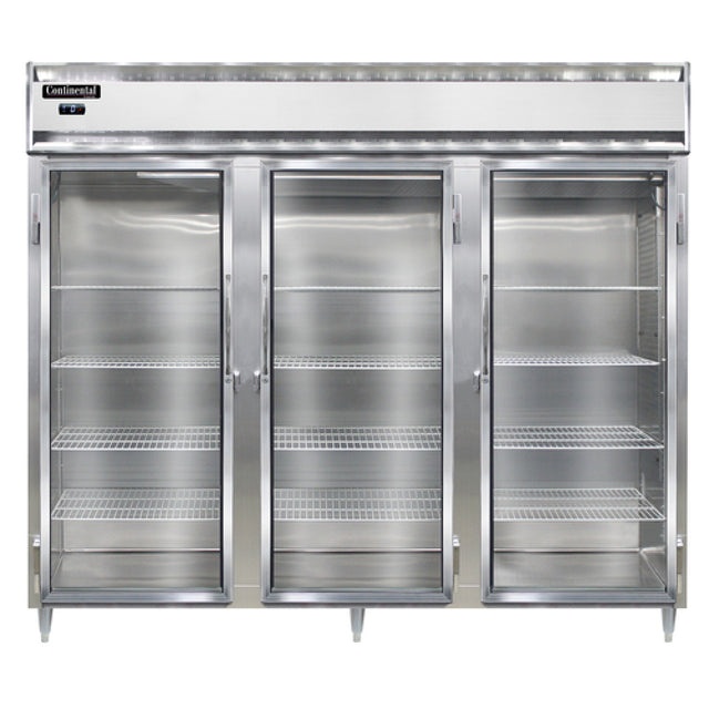 Continental Refrigerator DL3FE-SA-GD Designer Line Wide Freezer Reach-in 85-1/2"W