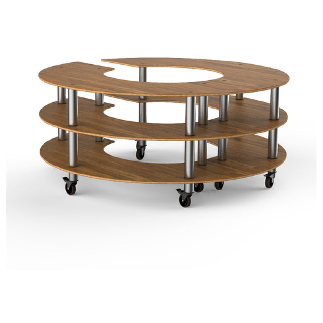 Steelite MGCMSA03BSXW Mogogo Buffet Solutions Modular Serving Station 3-tier 81-1/2" Dia. X 35"H