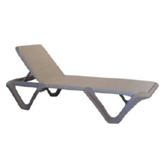 Grosfillex 99901763 Nautical Pro Chaise Without Arms 3-position Adjustable Back