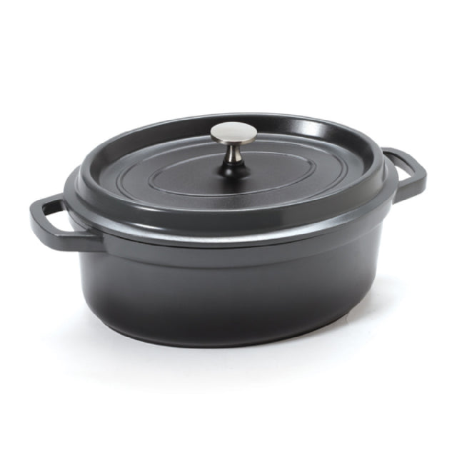 GET Enterprises CA-009-GR/BK/CC Heiss™ Induction Dutch Oven 3-1/2 Qt. (3-3/4" Qt. Rim Full)