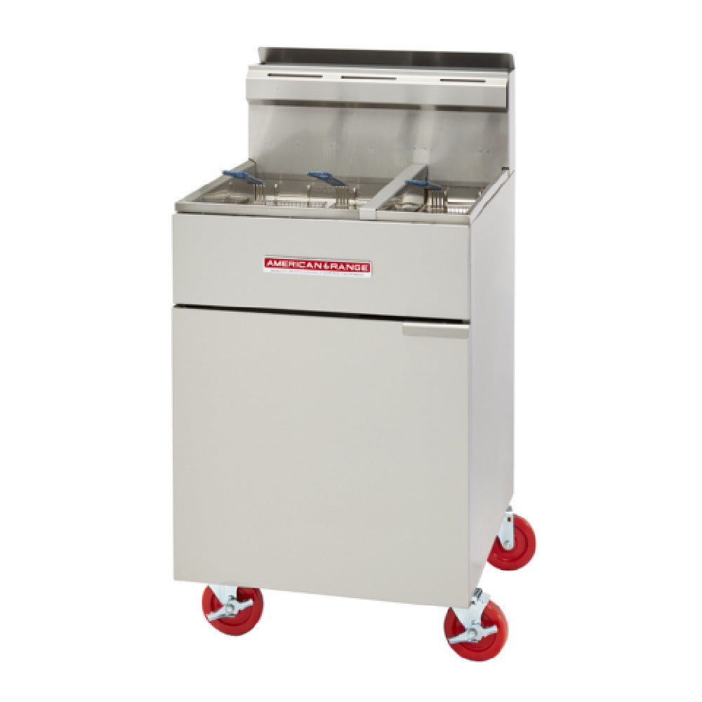 American Range AF-50HE/25_NAT - High Efficency Fryer, Gas, Floor Model Split-pot