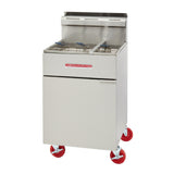 American Range AF-50HE/25_NAT - High Efficency Fryer, Gas, Floor Model Split-pot