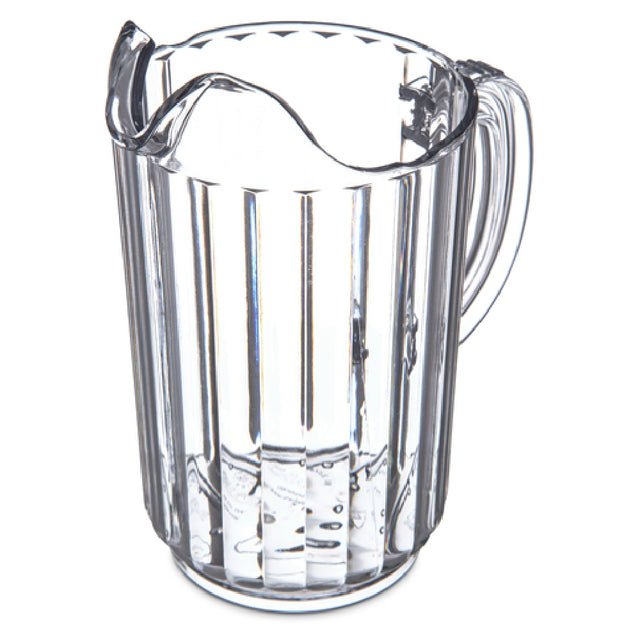 Carlisle 553607 Carlisle Pitcher 32 Oz. Fluted Straight Sides