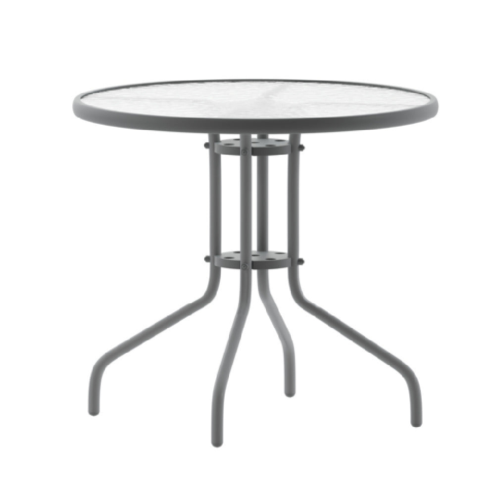 Flash Furniture TLH-070-2-SV-GG Bellamy Patio Table 31-1/2" Dia. X 28"H Round