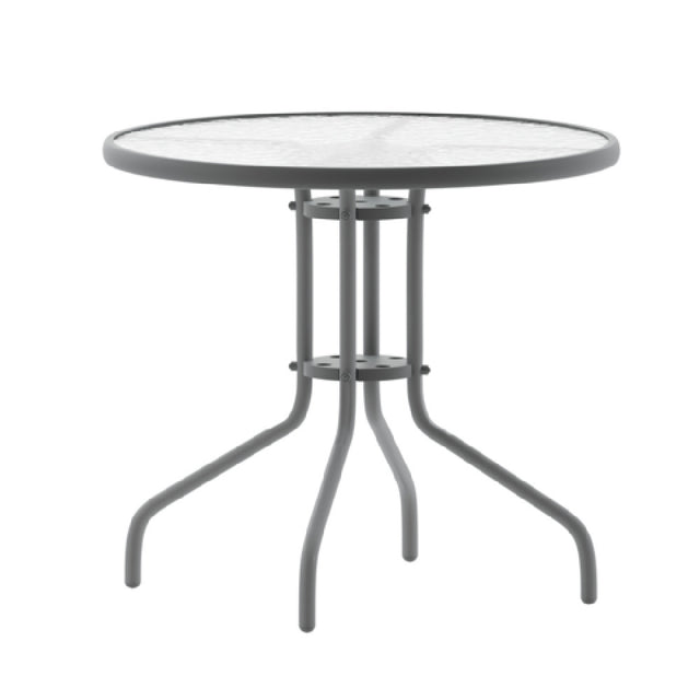 Flash Furniture TLH-070-2-SV-GG Bellamy Patio Table 31-1/2" Dia. X 28"H Round