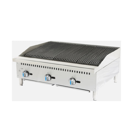 Hurakan By Equip.me HKN-CBG36W - Hurakan Countertop Gas Charbroiler, Natural Gas / Convertible To LPG