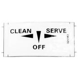 Stoelting 324163 Decal Clean/off/on