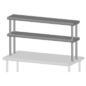 SPG TSD-18-14 - Universal Stainless Double Overshelf, 14" Wide, Stainless Steel (priced Per Linear Foot)