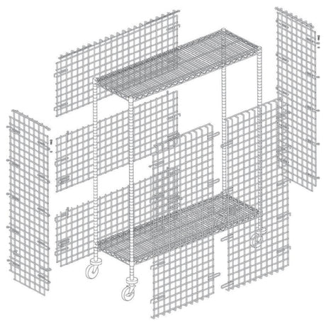 Hubert 95636 - Security Cart Kit, Wire, Mobile