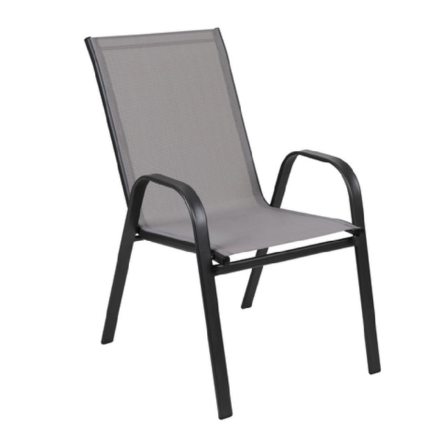 Flash Furniture 4-JJ-303C-G-GG Brazos Series Stacking Patio Chair 350 Lb. Weight Capacity