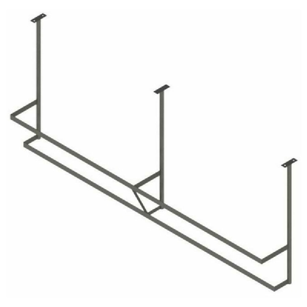 John Boos PRD3A-C Pot Rack Ceiling Mount Double Bar