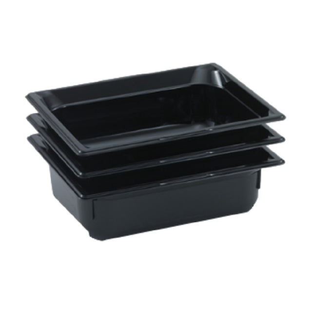 Vollrath 8006420 Super Pan® 1/1 GN Food Pan 6" Deep Low-temp Polycarbonate Black Plastic