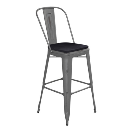 Flash Furniture XU-DG-TP001B-30-PL1B-GG Lincoln Bar Stool 30" Seat Height 500 Lb. Weight Capacity