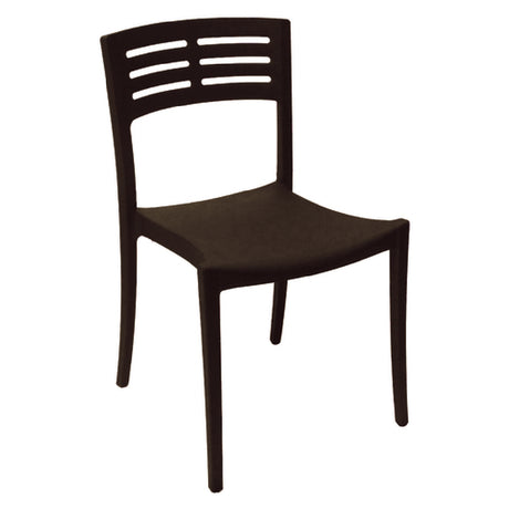 Grosfillex US637017 Vogue Stacking Side Chair Indoor/outdoor Use Contoured