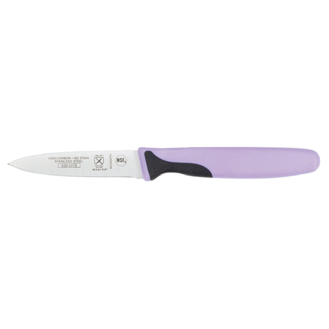 Mercer Culinary M23930PU Millennia® Color Paring Knife 3" Stamped