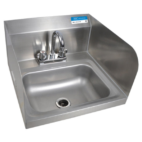 BK Resources BKHS-D-1410-SS-P-G Hand Sink Wall Mount 14" Wide X 10" Front-to-back X 5" Deep Bowl