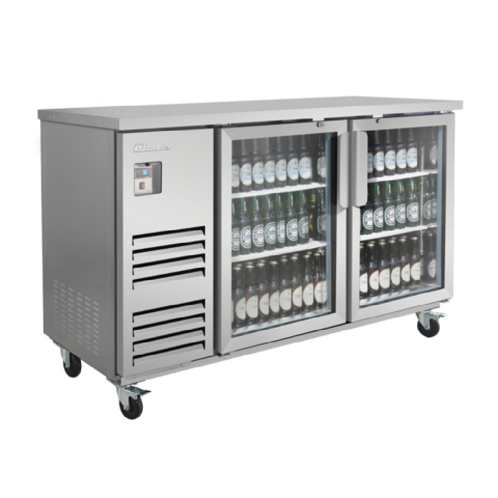 Blue Air BLBB69-3SG-HC - Back Bar Cooler, Two-section, 69"W