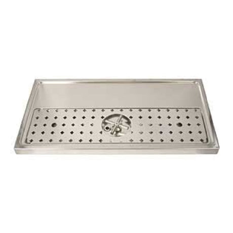 Micro Matic DP-1606 Platform Drip Tray With Glass Rinser Surface Mount 31-1/2"W X 15-3/4"D