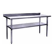 Hubert 74378 - Kratos® Work Table, 72"W X 24"D, 18 Gauge Type 430-series Stainless Steel Top