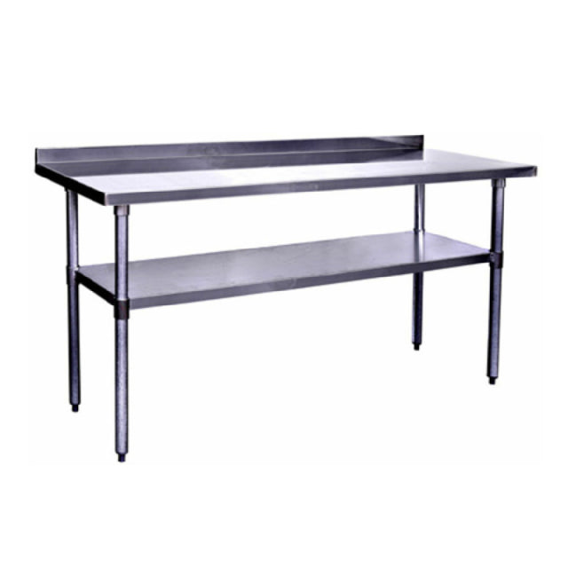 Hubert 74378 - Kratos® Work Table, 72"W X 24"D, 18 Gauge Type 430-series Stainless Steel Top