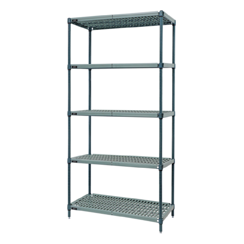 Quantum WR74-2130WPM-5 Wire Plastic Mat Shelving Unit Stationary 5-tier