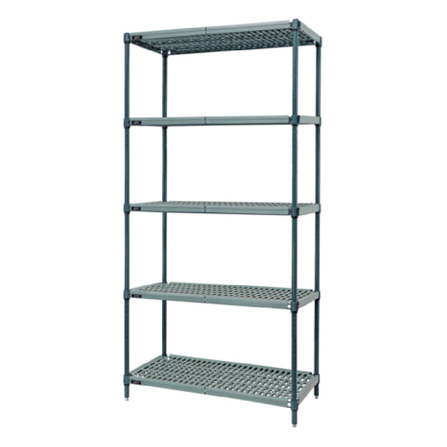 Quantum WR86-2436WPM-5 Wire Plastic Mat Shelving Unit Stationary 5-tier