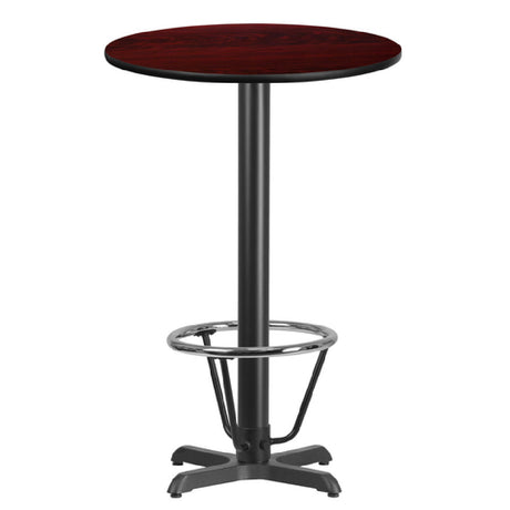 Flash Furniture XU-RD-24-MAHTB-T2222B-3CFR-GG Table 24" Dia. X 43-1/8"H Bar Height