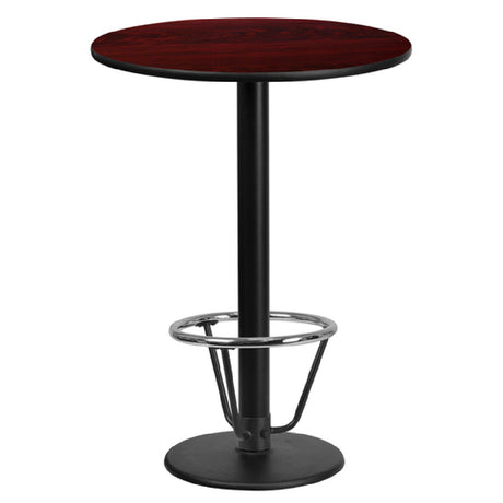 Flash Furniture XU-RD-24-MAHTB-TR18B-3CFR-GG Table 24" Dia. X 43-1/8"H Bar Height