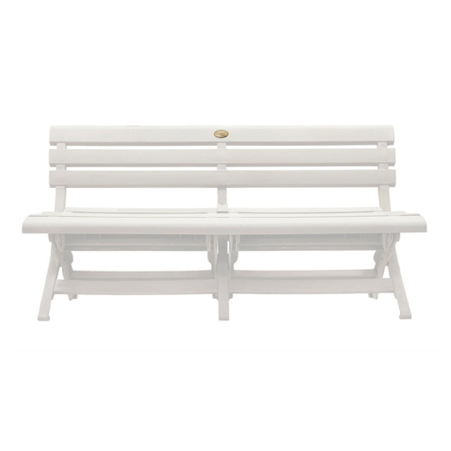 Grosfillex US449004 Westport Folding Bench 58-3/4"W X 22" X 16"H 30" Back Seat Height