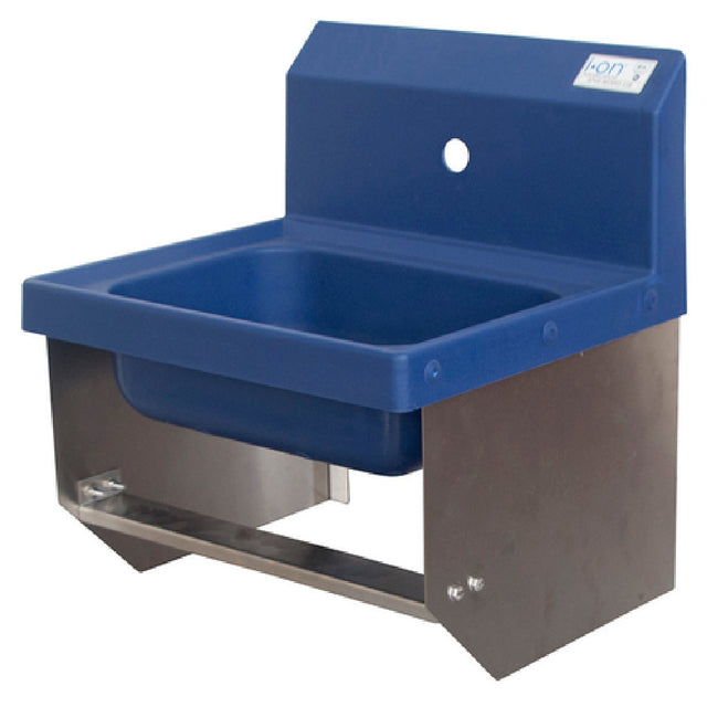 BK Resources APHS-W1410-BKK Antimicrobial Hand Sink With Knee Valve Brackets 14" Wide X 10" Front-to-back X 5" Deep Bowl