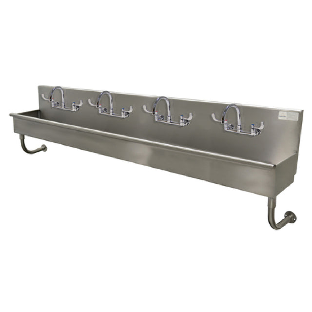 Advance Tabco 19-18-96-ADA-F Multiwash Hand Sink Wall Mounted Includes (4) Faucets With Wrist Blades