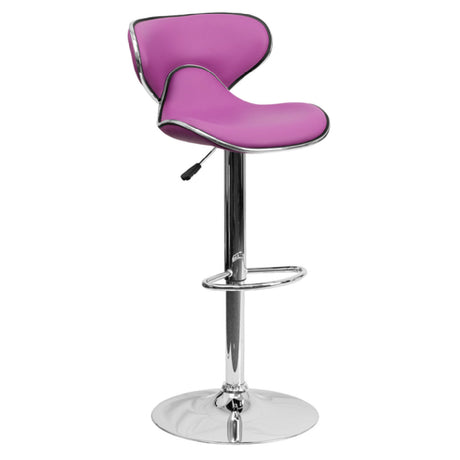 Flash Furniture DS-815-PUR-GG Swivel Bar Stool Adjustable Height Contemporary Style